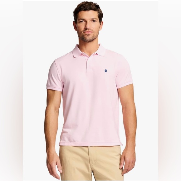 IZOD XL Men’s Advantage Performance Polo T-Shirt Pink - Picture 1 of 9